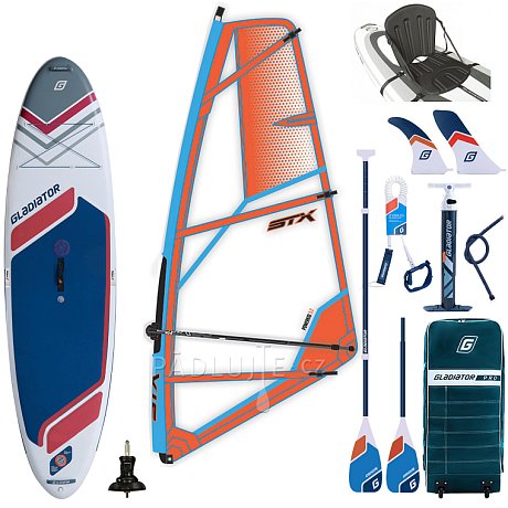 Paddleboard GLADIATOR WindSUP 10'7  2026 komplet s plachtou - nafukovací paddleboard, windsurfing i kajak