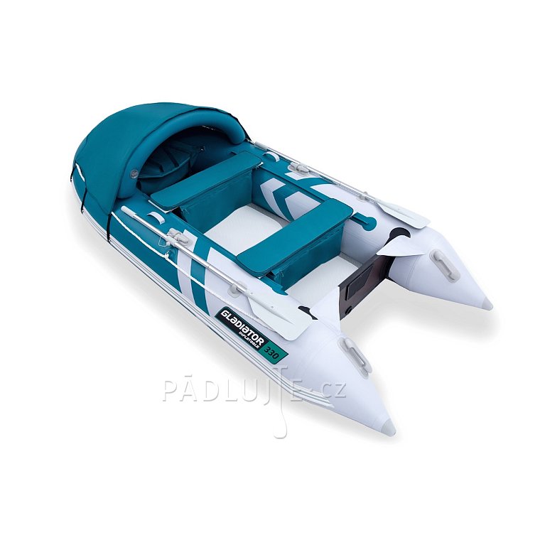Člun GLADIATOR ACTIVE C330AD white sea green - nafukovací člun s vysokotlakou podlahou