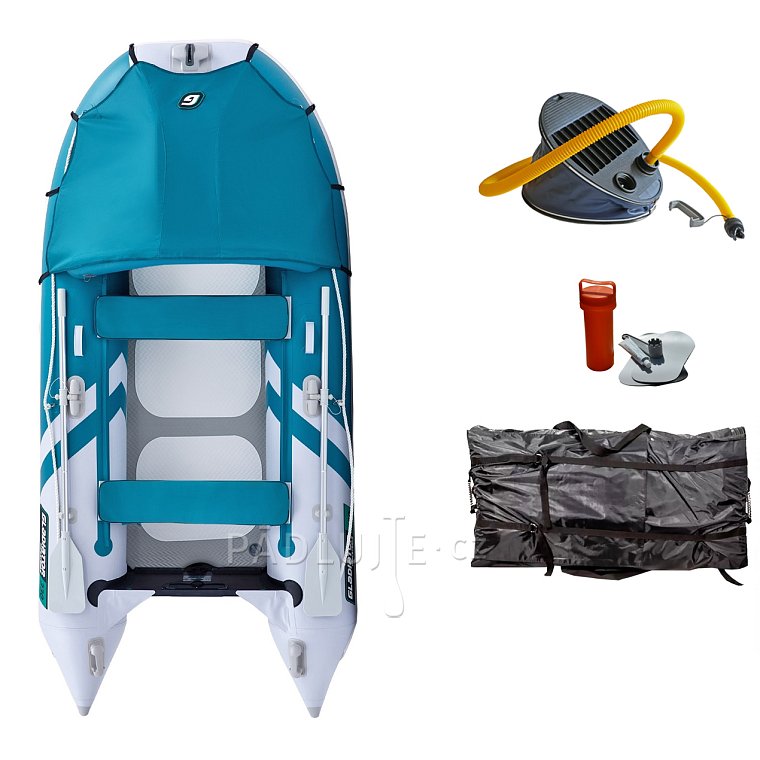 Člun GLADIATOR ACTIVE C330AD white sea green - nafukovací člun s vysokotlakou podlahou