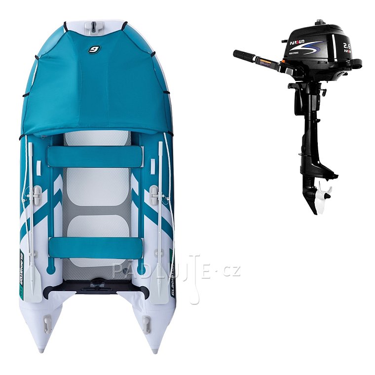 Člun GLADIATOR ACTIVE C330AD white sea green - nafukovací člun s vysokotlakou podlahou