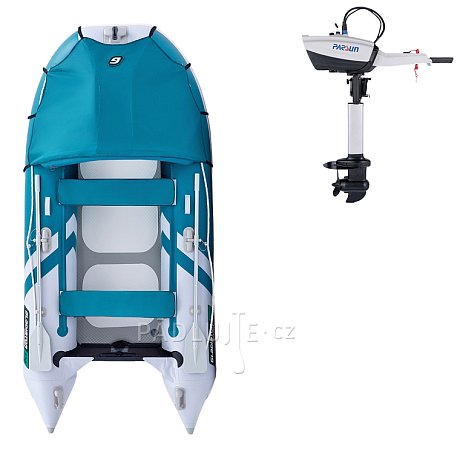 Člun GLADIATOR ACTIVE C330AD white sea green - nafukovací člun s vysokotlakou podlahou