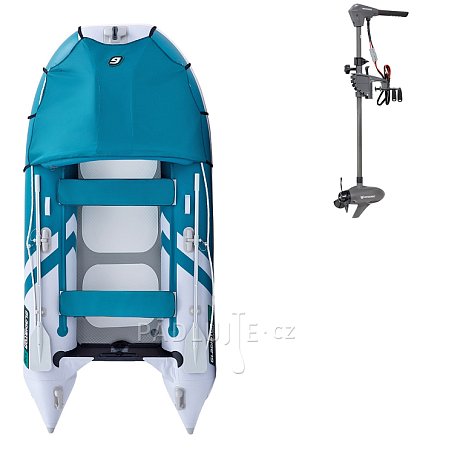 Člun GLADIATOR ACTIVE C330AD white sea green - nafukovací člun s vysokotlakou podlahou