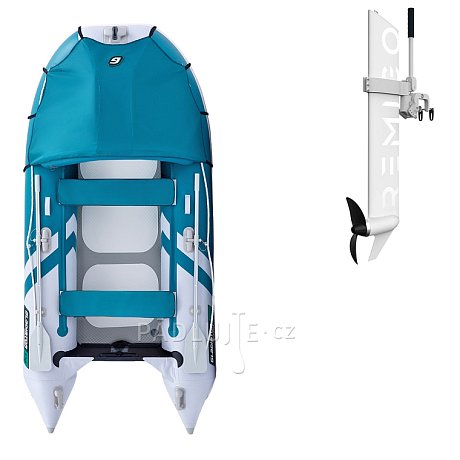 Člun GLADIATOR ACTIVE C330AD white sea green - nafukovací člun s vysokotlakou podlahou