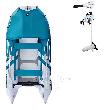 Člun GLADIATOR ACTIVE C330AD white sea green - nafukovací člun s vysokotlakou podlahou