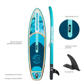 Paddleboard SUN REFLECTIONS Kids 8'2''  Ocean Mirage - nafukovací