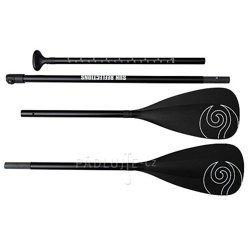 Pádlo SUN REFLECTIONS Combo CARBON PLUS 4-dílné karbonové, nastavitelné pro paddleboard i kajak