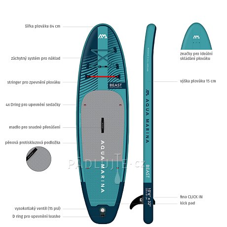Paddleboard AQUA MARINA BEAST 10'6 - nafukovací - rozbalený kus