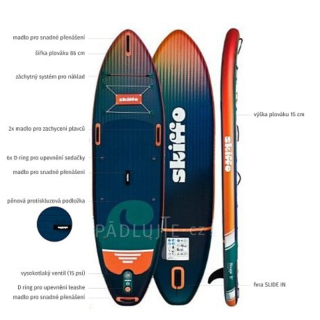 Paddleboard SKIFFO Rivage Sunset 11' COMBO - nafukovací