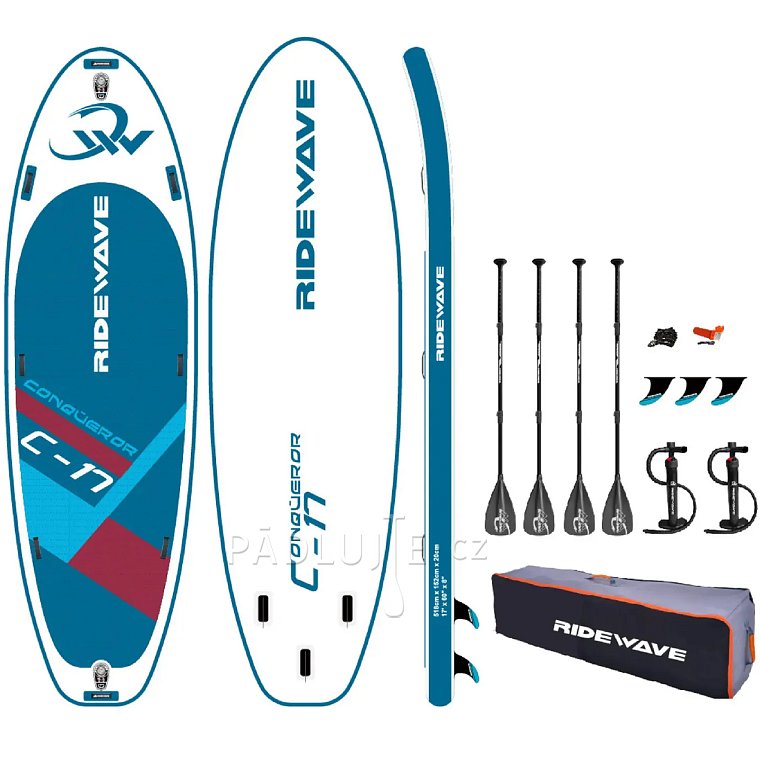 Paddleboard skupinový RIDEWAVE Conqueror C-17 - nafukovací
