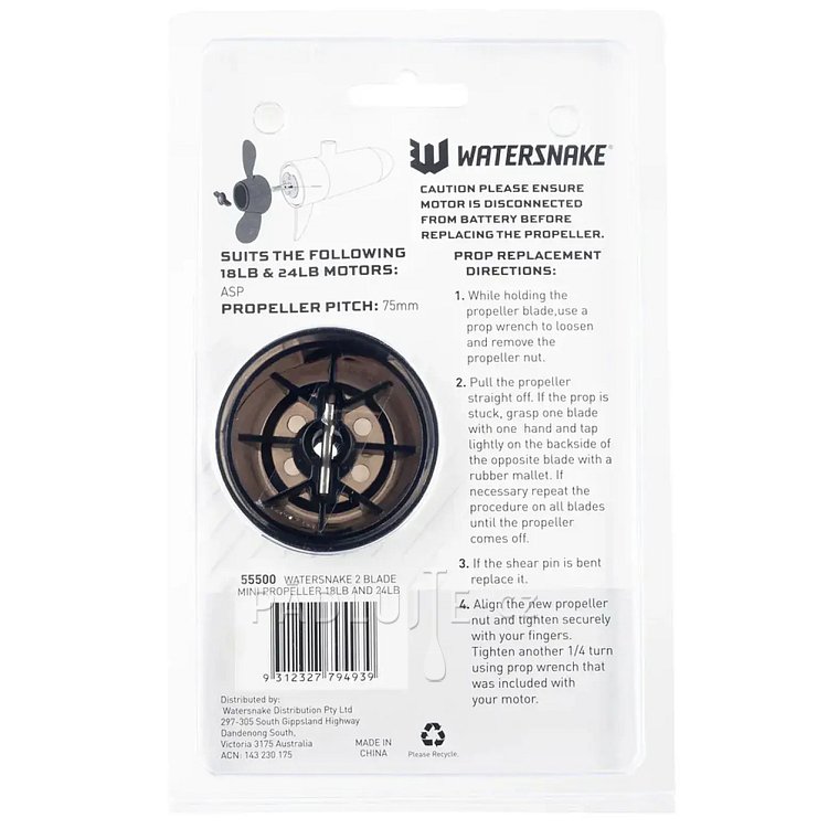 Náhradní lodní šroub Watersnake 2-Blade, 18-24lb