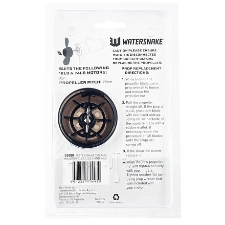 Náhradní  lodní šroub Watersnake 2-Blade, 18-24lb